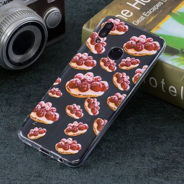 Gumový průsvitný kryt na Huawei P Smart (2019) / Honor 10 Lite - Strawberry pie
