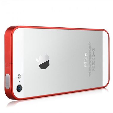 Hliníkový bumper na iPhone 4 / 4s - červená