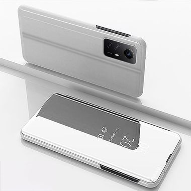 Knížková pouzdro Electroplating Mirror na Xiaomi Redmi Note 12S - Stříbrná