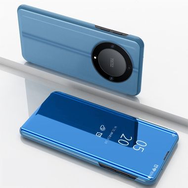 Knížkové pouzdro Electroplating Mirror pro Honor Magic5 Lite - Modrá
