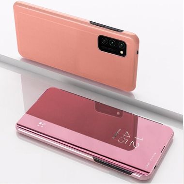 Knížkové pouzdro Electroplating Mirror FLIP na Samsung Galaxy A23 5G - Ružově zlatá