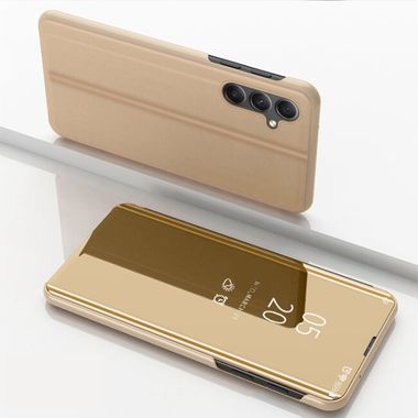 Knižkové pouzdro Electroplating Mirror FLIP pro Samsung Galaxy A34 5G - Zlatá