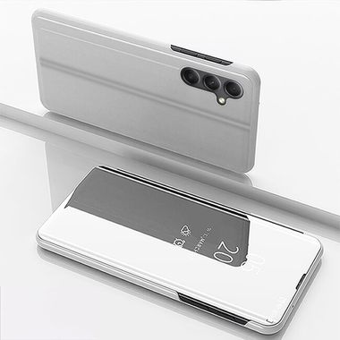 Knižkové pouzdro Electroplating Mirror FLIP pro Samsung Galaxy A54 5G - Stříbrná