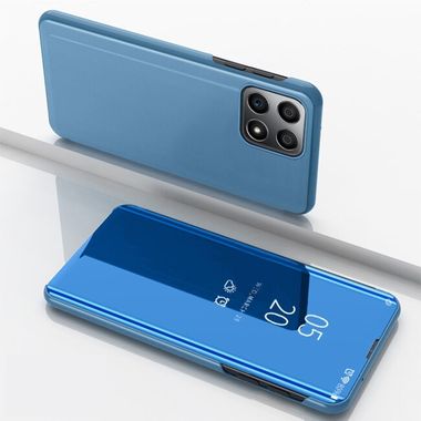 Knižkové pouzdro Electroplating Mirror pro Honor X8 4G - Modrá