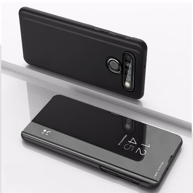 Knižkové pouzdro Electroplating Mirror na LG K51S - Černá