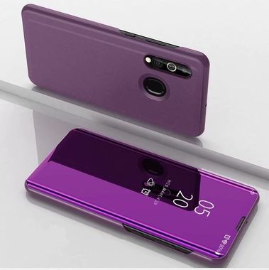 Knižkové pouzdro  Electroplating Mirror na Samsung Galaxy A20e  - fialová