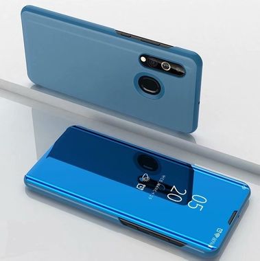 Knižkové pouzdro  Electroplating Mirror na Samsung Galaxy A20e  - modrá