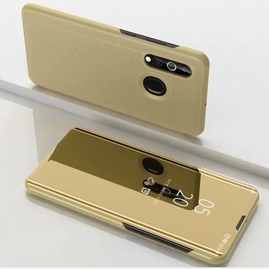 Knižkové pouzdro  Electroplating Mirror na Samsung Galaxy A20e  - zlatá