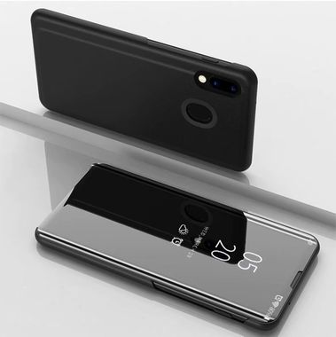 Knižkové pouzdro Electroplating Mirror na Samsung Galaxy A30 - Černý