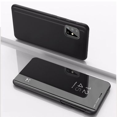 Knižkové pouzdro Electroplating Mirror na Samsung Galaxy A31 - Černý