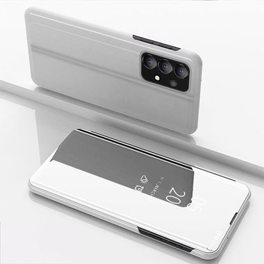 Knižkové pouzdro Electroplating Mirror na Samsung Galaxy A53 5G - Stříbrná