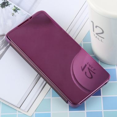 Knižkové pouzdro  Electroplating Mirror na Samsung Galaxy S10 - purpurová