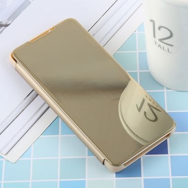 Knižkové pouzdro  Electroplating Mirror na Samsung Galaxy S10 - zlatá