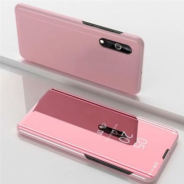 Knižkové pouzdro Electroplating Mirror na Xiaomi Mi 9 Lite - Ružovozlatý
