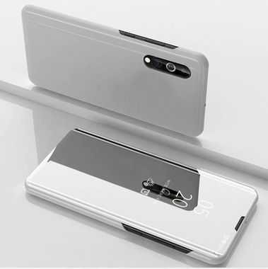 Knižkové pouzdro Electroplating Mirror na Xiaomi Redmi 9A - Stříbrná