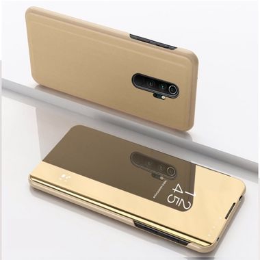 Knižkové pouzdro  Electroplating Mirror na Xiaomi Redmi Note 8 Pro - zlatá