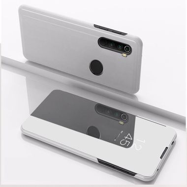 Knižkové pouzdro Electroplating Mirror na Xiaomi Redmi Note 8T - Stříbrná