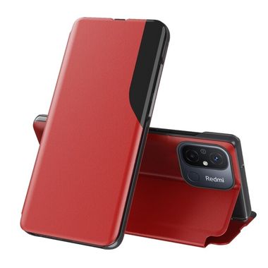 Knížkové pouzdro SIDE DISPLAY na Xiaomi Redmi 12C - Červená