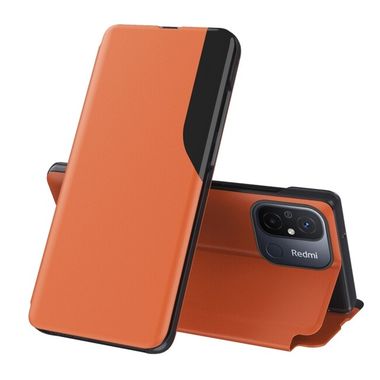 Knížkové pouzdro SIDE DISPLAY na Xiaomi Redmi 12C - Oranžová