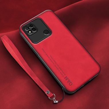 Kožený kryt LAMBA pro Xiaomi Redmi 10C - Červená