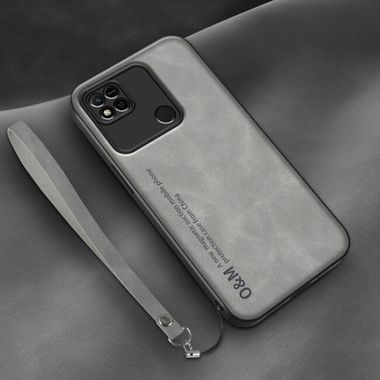 Kožený kryt LAMBA pro Xiaomi Redmi 10C - Vesmírně šedá