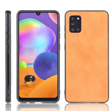 Kožený kryt na Samsung Galaxy A31 - Oranžový