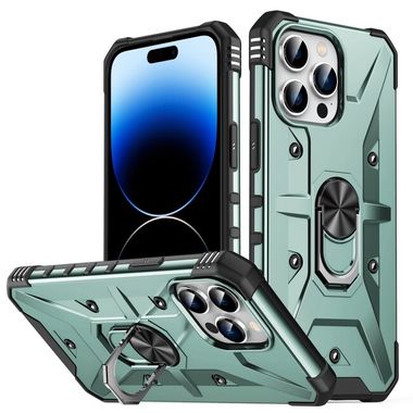 Kryt Magnetic Holder Armor na iPhone 14 Pro - Midnight Green