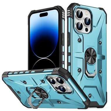 Kryt Magnetic Holder Armor na iPhone 14 Pro - Slaběmodrá