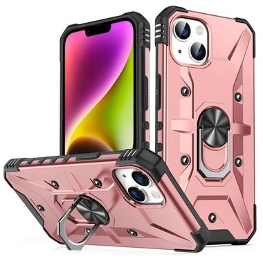 Kryt Magnetic Holder Armor pro iPhone 14 - Růžově zlatá