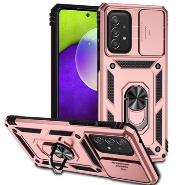 Kryt Magnetic Holder Armor pro Samsung Galaxy A73 5G - Růžové zlato