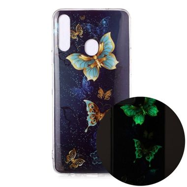 Luminous TPU Soft Protective Case (Motýli) Pro Samsung Galaxy A20s