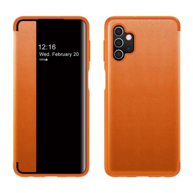 Magnetické kožené pouzdro na Samsung Galaxy A52 5G - Oranžová