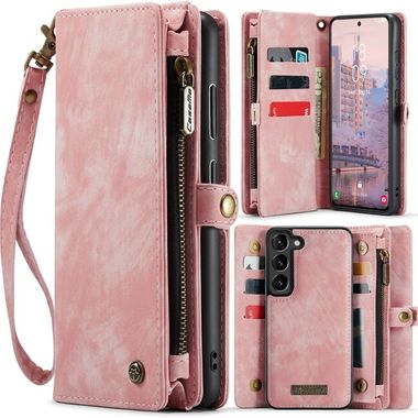 Multifunkční peněženkové pouzdro CaseMe Detachable pro Samsung Galaxy S24 Plus 5G - Růžová