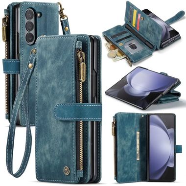 Multifunkční peněženkové pouzdro CaseMe na Samsung Galaxy Z Fold5 - Modrá