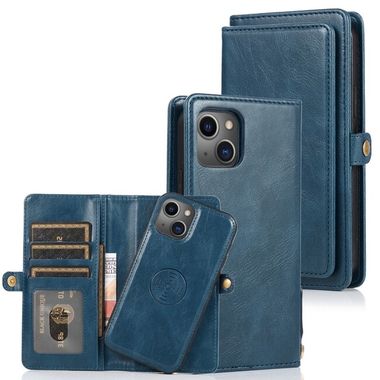 Multifunkční peněženkové pouzdro STRONG pro váš iPhone 14 - Modrá