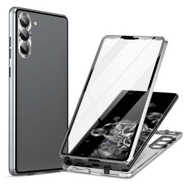 Oboustranný Plastový kryt pro Samsung Galaxy S24 5G - Stříbrná