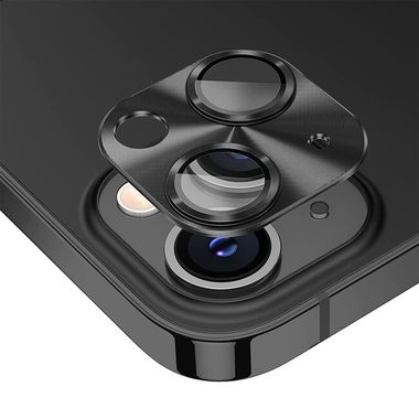 Ochranné sklo ENKAY Alloy na zadní kameru pro iPhone 15 - Černá