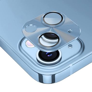 Ochranné sklo ENKAY Alloy na zadní kameru pro iPhone 15 - Modrá