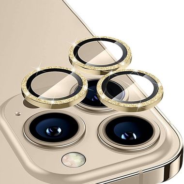 Ochranné sklo ENKAY Alloy na zadní kameru pro iPhone 15 Pro - Zlatá