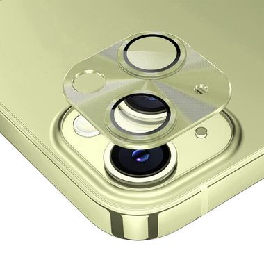 Ochranné sklo ENKAY Alloy na zadní kameru pro iPhone 15 - Žlutá