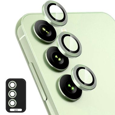 Ochranné sklo ENKAY Aluminium na kameru pro telefon Galaxy A15 4G/5G - Zelená