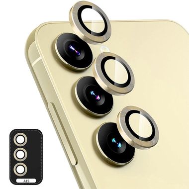 Ochranné sklo ENKAY Aluminium na kameru pro telefon Galaxy A15 4G/5G - Zlatá