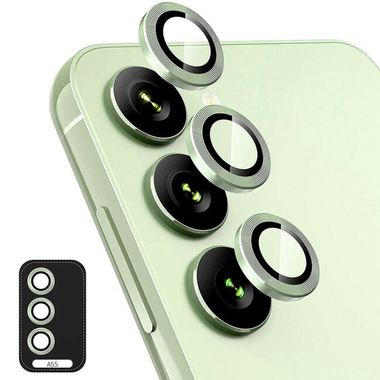 Ochranné sklo ENKAY Aluminium na kameru pro telefon Galaxy A55 - Zelená