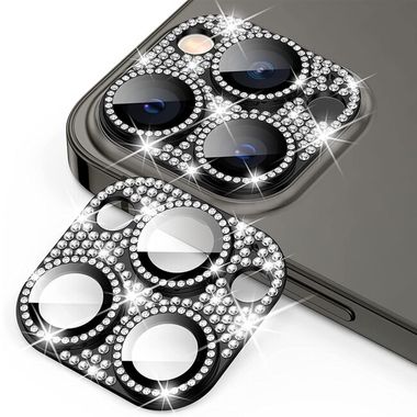 Ochranné sklo ENKAY Blink na zadní kameru pro iPhone 15 Pro - Černá