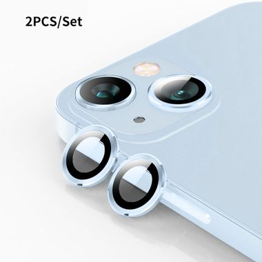 Ochranné sklo ENKAY na zadní kameru pro iPhone 15 - Modrá