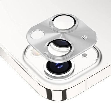 Ochranné sklo na kameru pro telefón iPhone 14 - Stříbrná