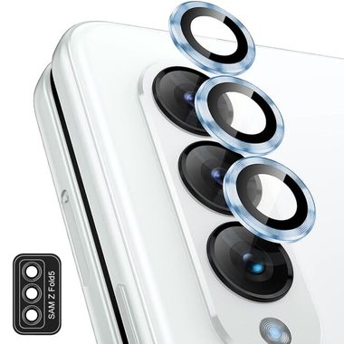 Ochranné sklo na zadní kameru ENKAY Alloy pro Samsung Z Fold 5 - Modrá