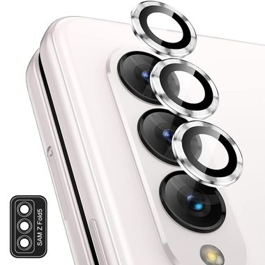 Ochranné sklo na zadní kameru ENKAY Alloy pro Samsung Z Fold 5 - Stříbrná