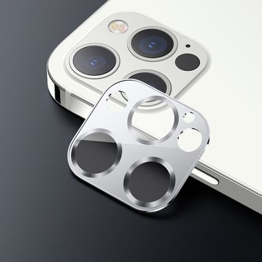 Ochranné sklo na zadnú kameru USAMS pre iPhone 12 Pro - Stříbrná