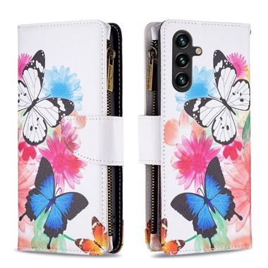 Peňeženkové 3D puzdro COLORED pro Samsung Galaxy A14 4G/5G - Dva motýli